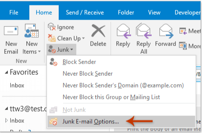 Add Raise to Safe Sender List in Outlook – Gravyty